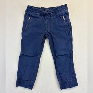 Polo Ralph Lauren Little Boy's Cotton Poplin Jogger Pants 3/3T Navy Pony Zipper